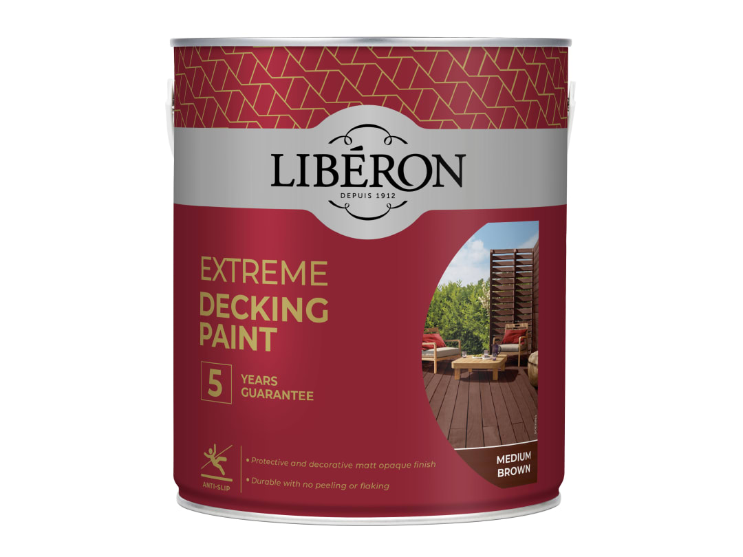 Liberon Extreme Decking Paint Medium Brown 2.5 litre 126138