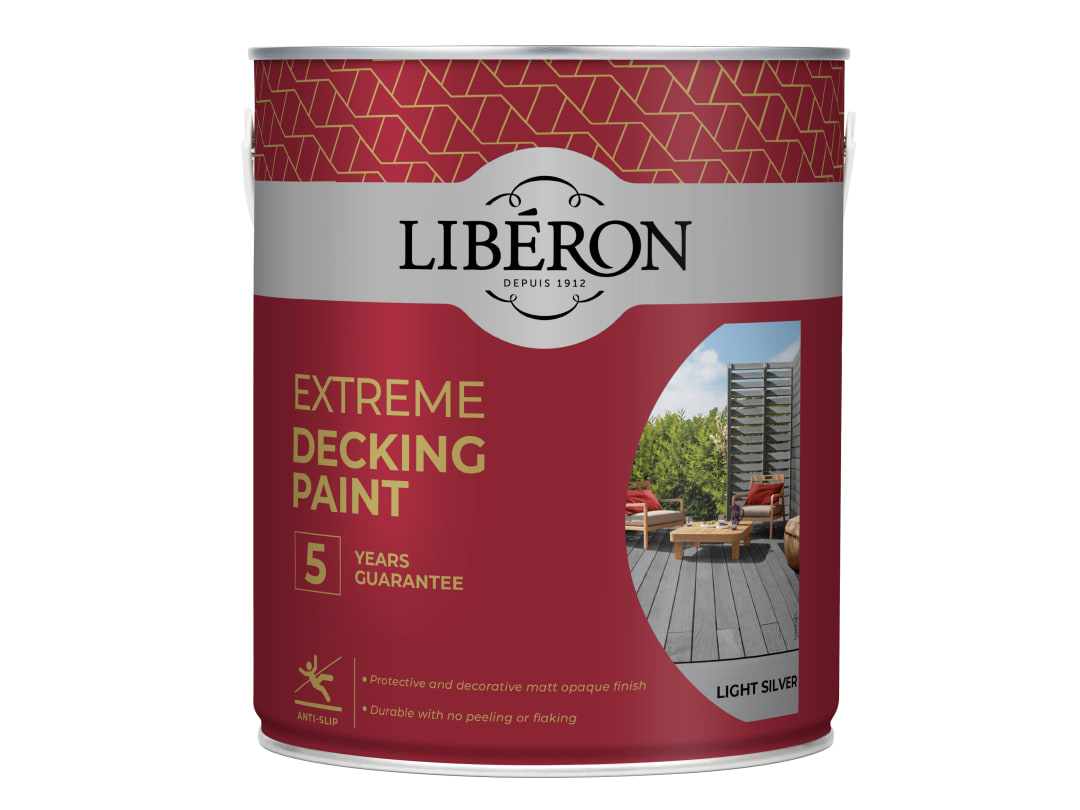 Liberon Extreme Decking Paint Light Silver 2.5 litre 126139