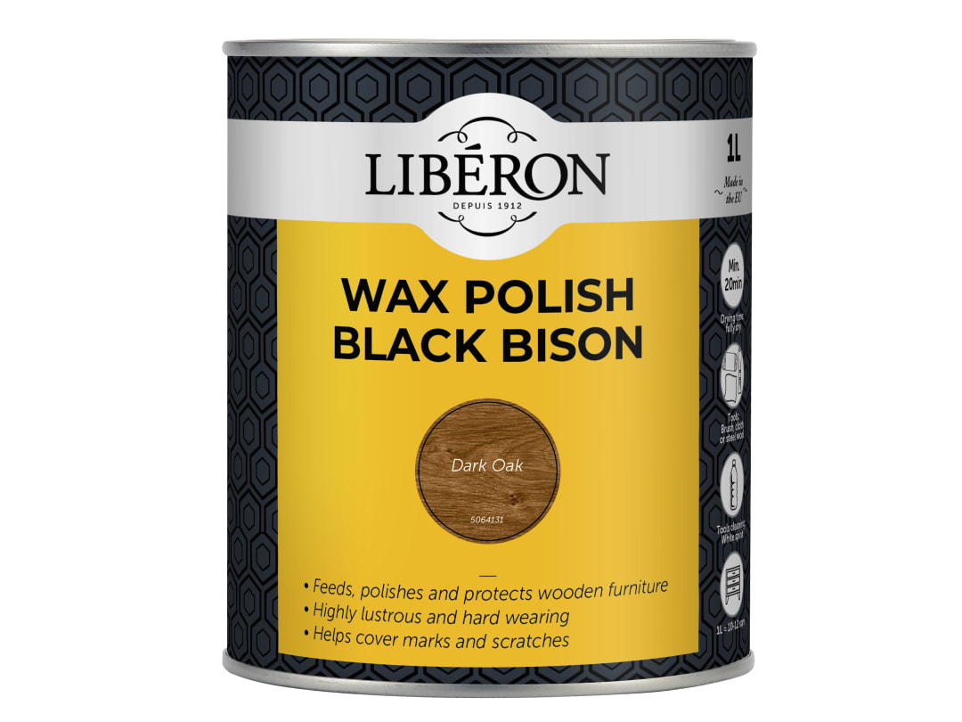 Liberon Black Bison Wax Paste Dark Oak 1kg 126884