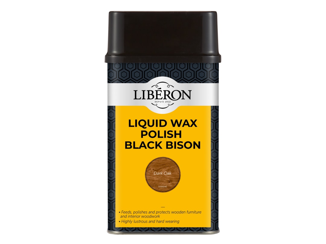 Liberon Liquid Wax Polish Black Bison Dark Oak 500ml 126888