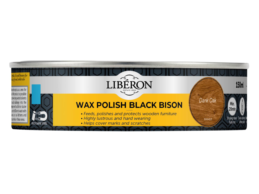 Liberon Bison Paste Wax Dark Oak 150ml 126868
