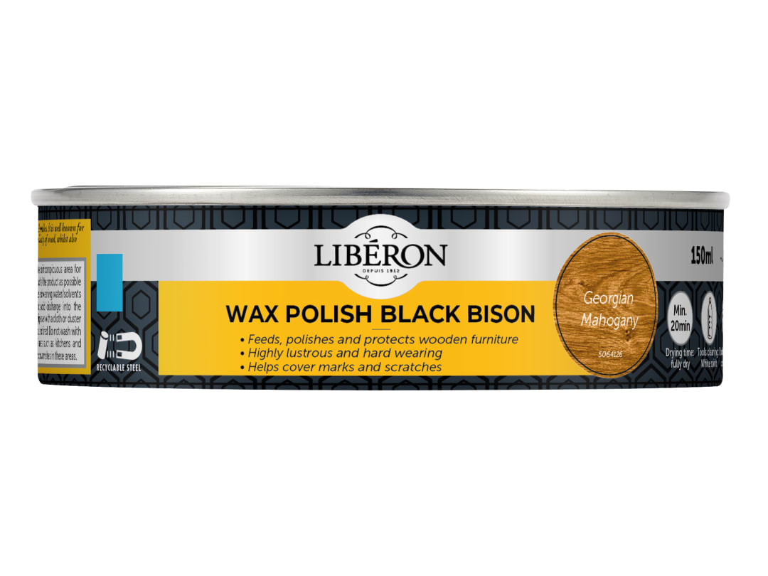 Liberon Black Bison Wax Paste Georgian Mahogany 150ml 126869