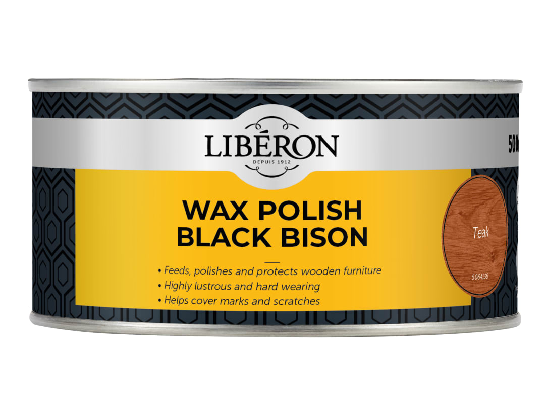 Liberon Black Bison Wax Paste Teak 500ml 126879