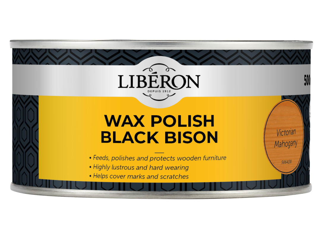Liberon Black Bison Wax Paste Victorian Mahogany 500ml 126881