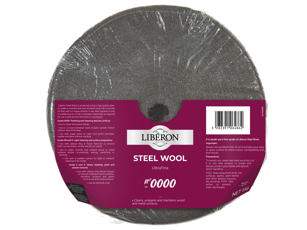 Liberon Steel Wool Grade 0000 Ultra Fine 1kg 126934