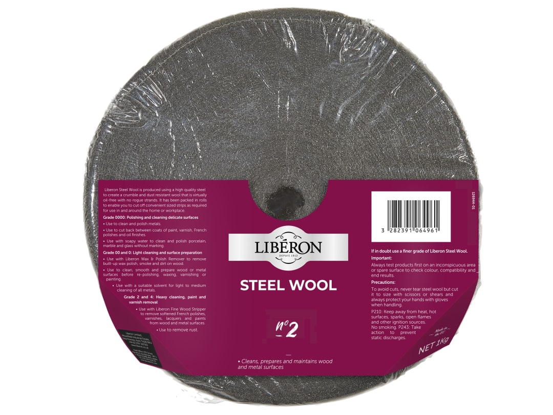 Liberon Steel Wool Grade 2 Medium 1kg 126944