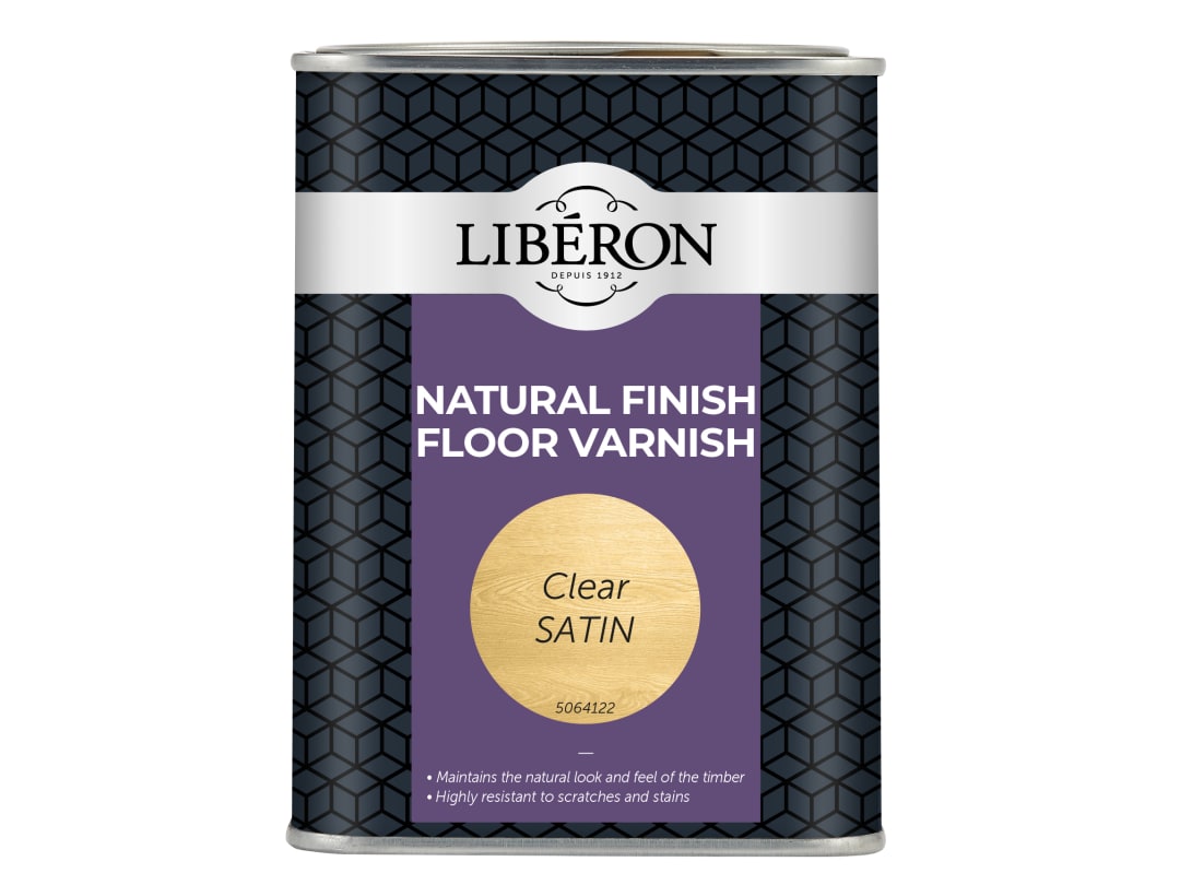 Liberon Natural Finish Floor Varnish Clear Satin 1L 126853