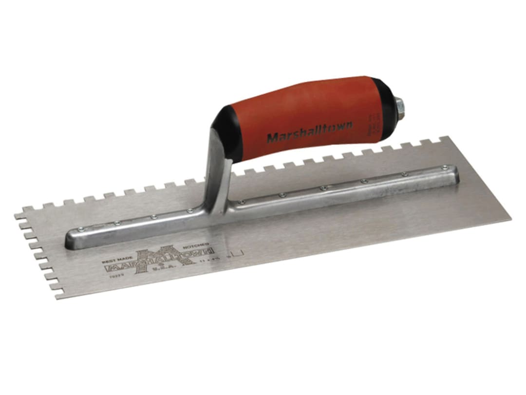 Marshalltown M702SD Notched Trowel Square 1/4in DuraSoft® Handle 11 x 4.1/2in M702SD