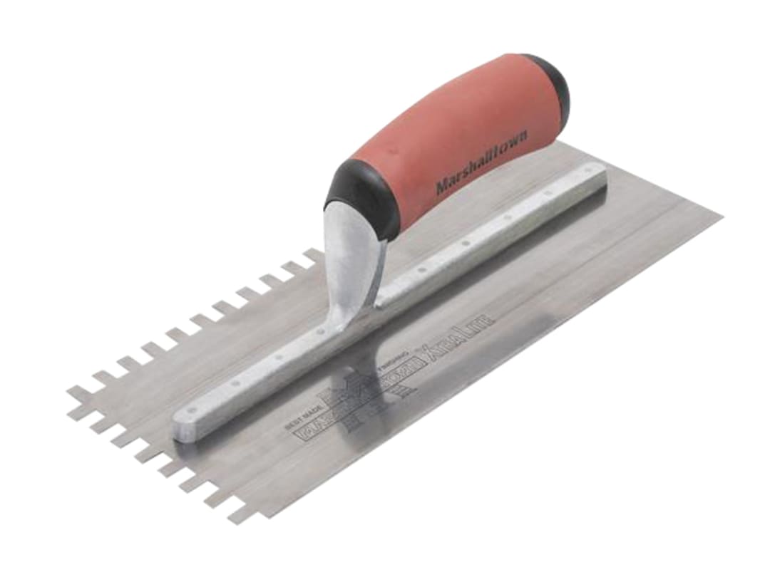 Marshalltown 6mm Stainless Steel Square Notched Trowel DuraSoft® Handle M502SSDXH