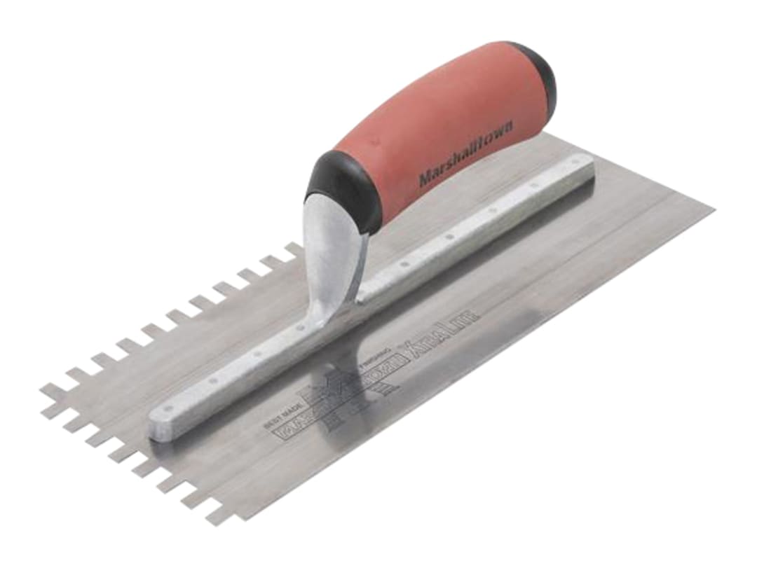 Marshalltown 10mm Stainless Steel Square Notched Trowel DuraSoft® Handle M5779SSDXH