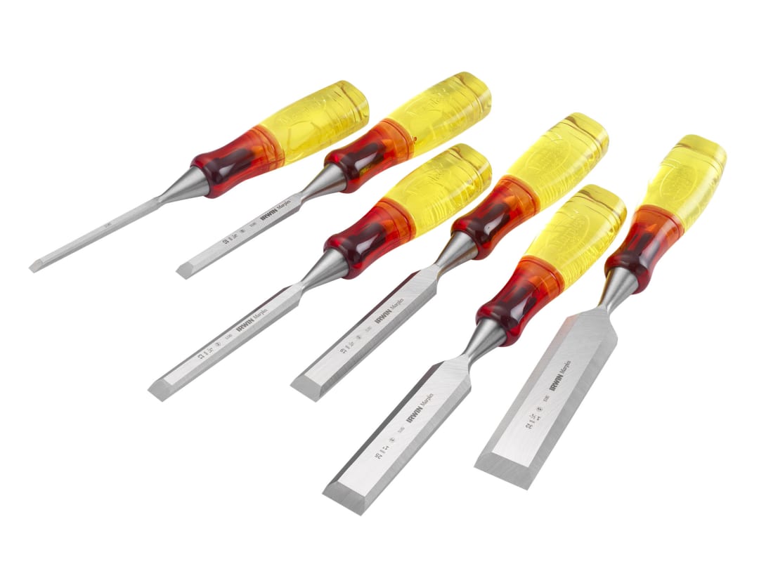 IRWIN® Marples® M373 Bevel Edge Chisel Splitproof Handle Set, 6 Piece TM373/S6