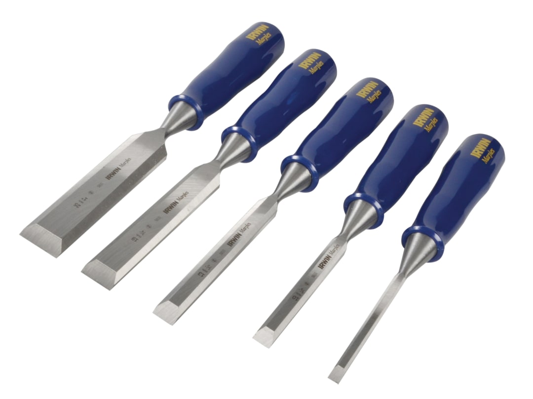 IRWIN® Marples® M444 Bevel Edge Chisel Blue Chip Handle Set, 5 Piece TM444/S5