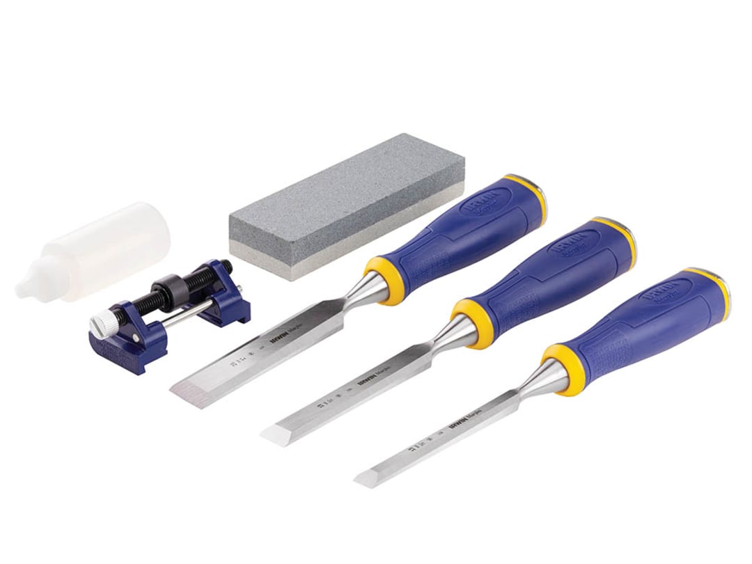 IRWIN® Marples® MS500 ProTouch™ All-Purpose Chisel Set, 3 Piece + Sharpening Kit 10507931