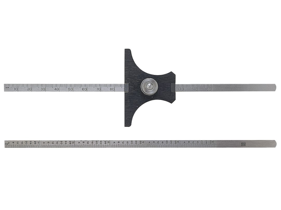 Moore & Wright Reversible Base Depth Gauge Metric/Imperial 0-6in 43