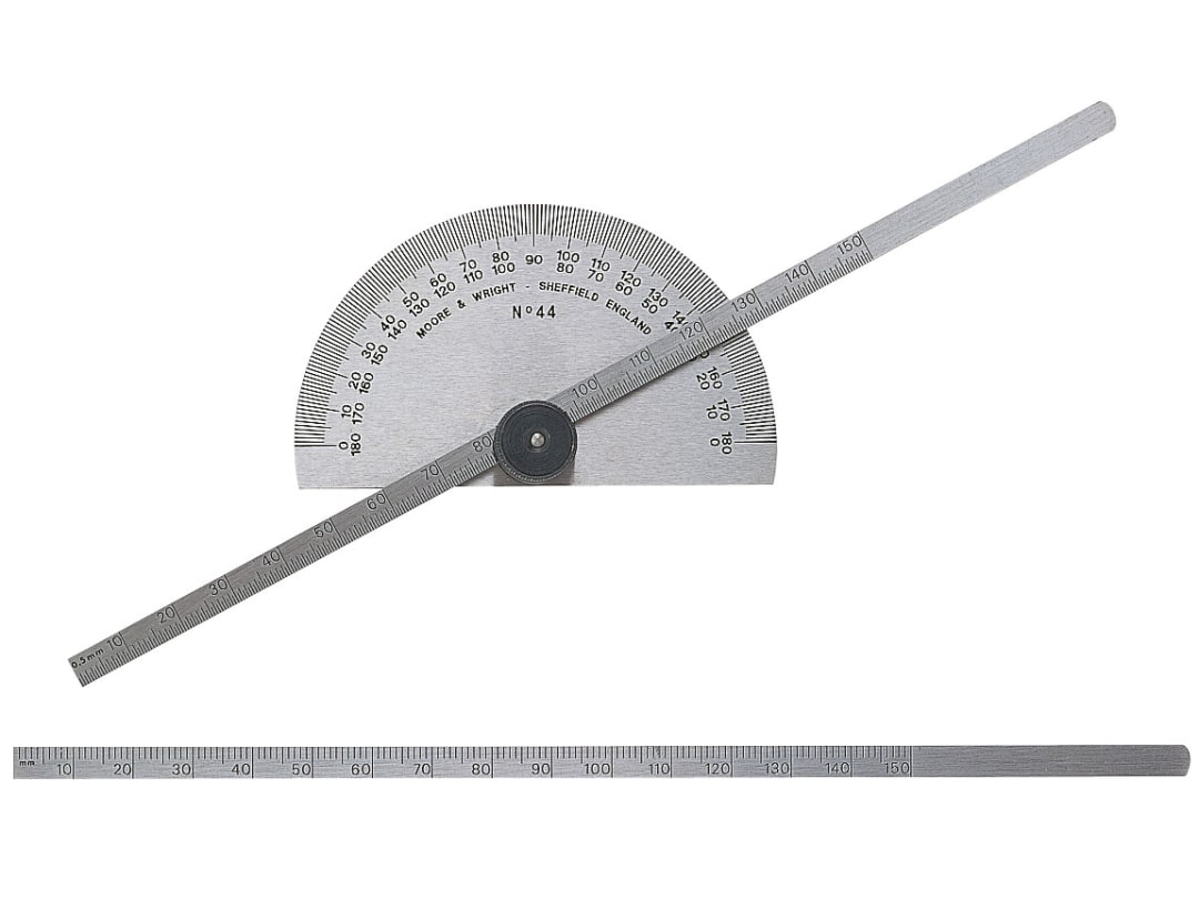 Moore & Wright Protractor Type Depth Gauge Metric 0-150mm 44M