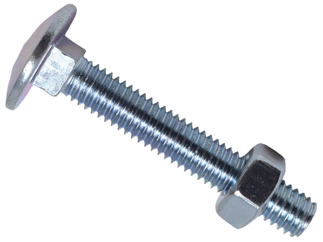 METALMATE® Cup Square Hex Bolt & Nut ZP M6 x 40mm Box 50 MEMCSX0640