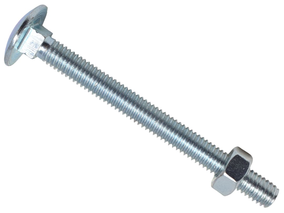 METALMATE® Cup Square Hex Bolt & Nut ZP M6 x 65mm Box 25 MEMCSX0665