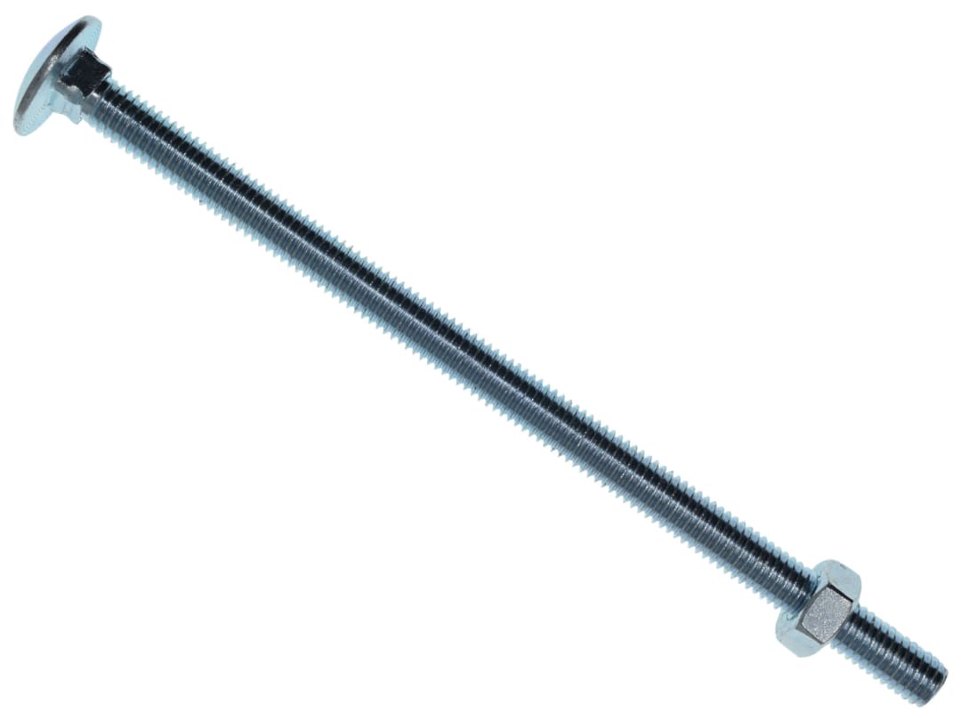 METALMATE® Cup Square Hex Bolt & Nut ZP M8 x 150mm Box 10 MEMCSX08150