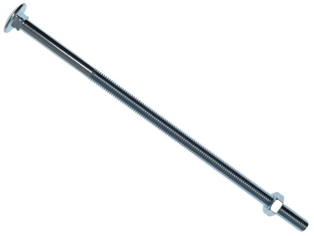 METALMATE® Cup Square Hex Bolt & Nut ZP M8 x 200mm Box 10 MEMCSX08200