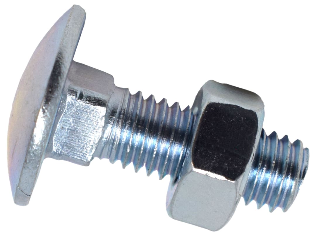 METALMATE® Cup Square Hex Bolt & Nut ZP M8 x 25mm Box 50 MEMCSX0825