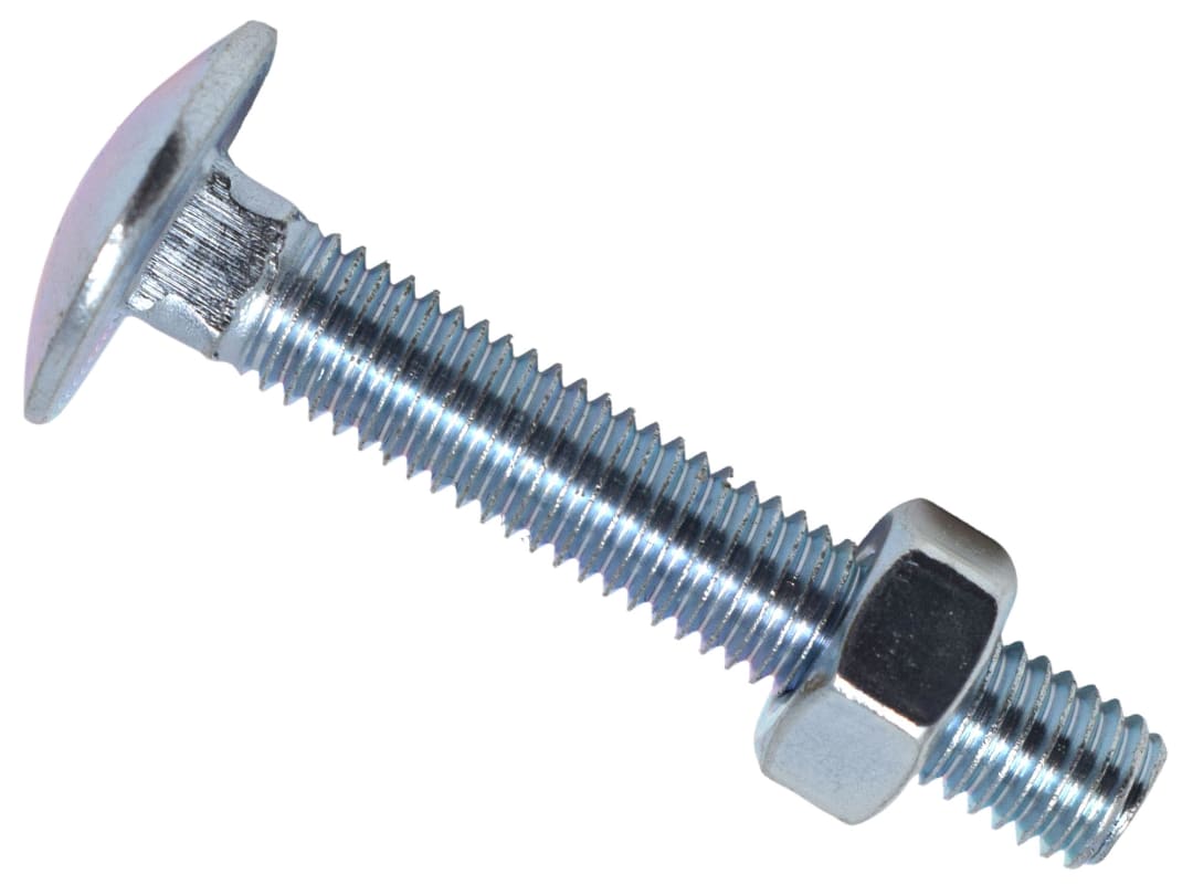 METALMATE® Cup Square Hex Bolt & Nut ZP M8 x 50mm Box 25 MEMCSX0850