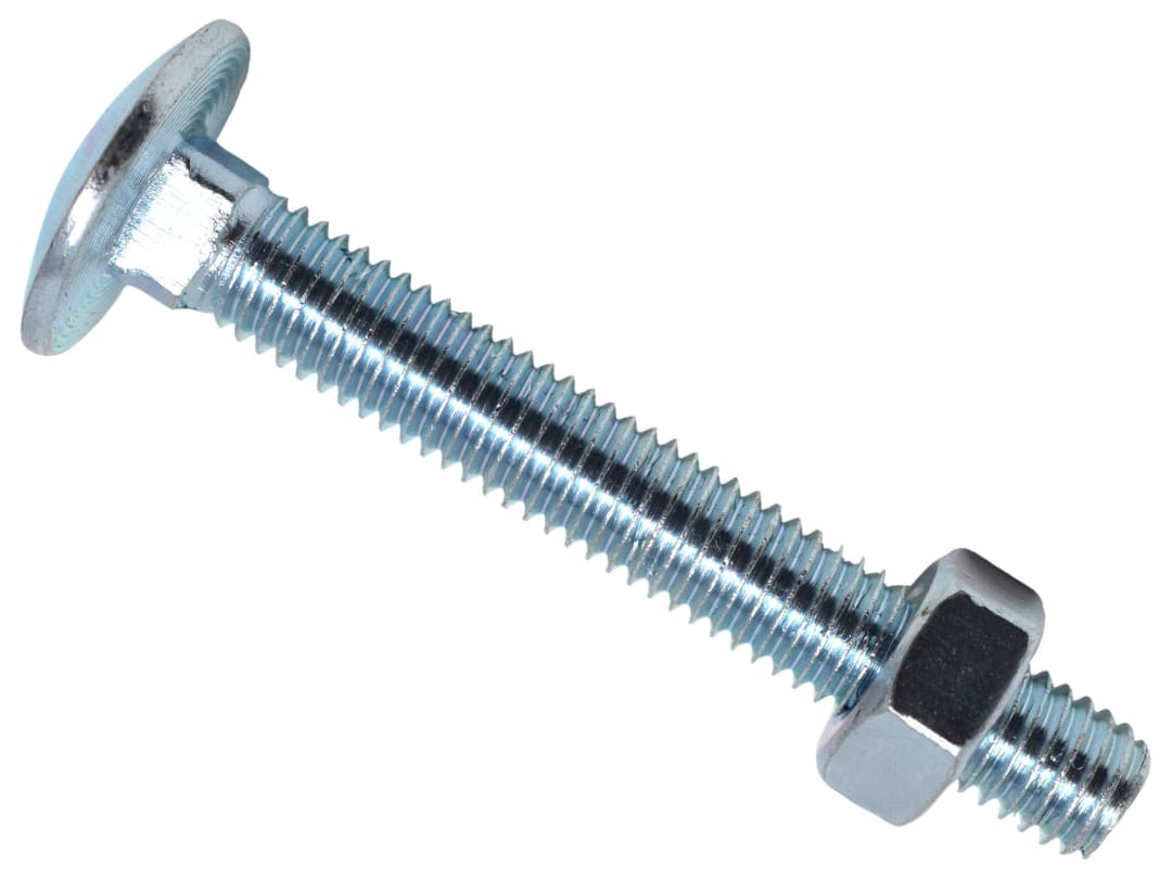 METALMATE® Cup Square Hex Bolt & Nut ZP M8 x 60mm Box 25 MEMCSX0860