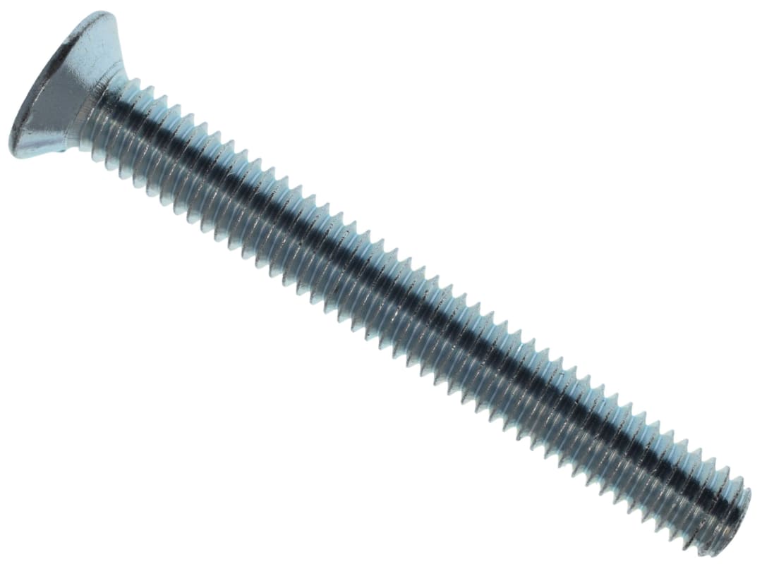 METALMATE® Machine Screw Pozi Compatible CSK ZP M6 x 50mm Box 25 MEMMSCSK0650