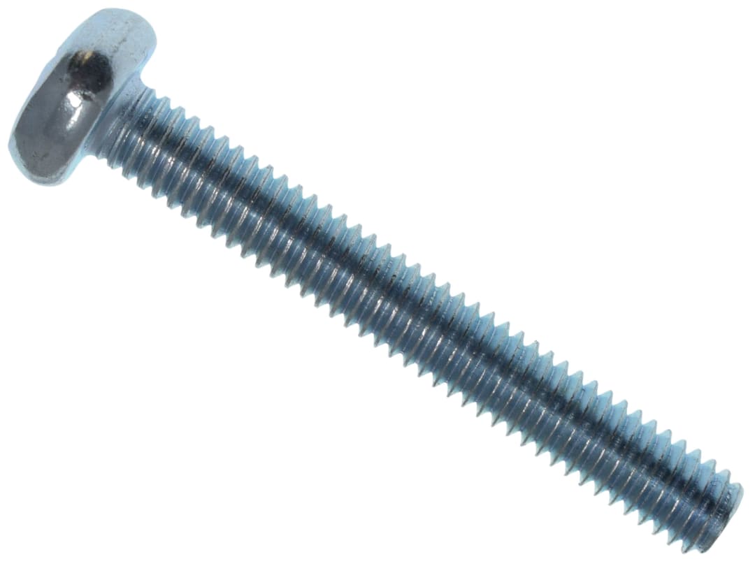 METALMATE® Machine Screw Pozi Compatible Pan Head ZP M4 x 30mm Box 25 MEMMSPAN0430