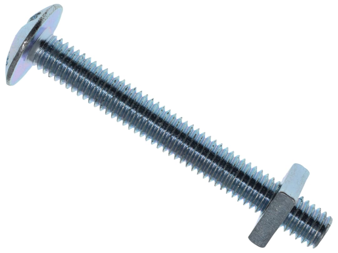 METALMATE® Roofing Bolt & Nut ZP M6 x 50mm (Box 25) MEMRBN0650