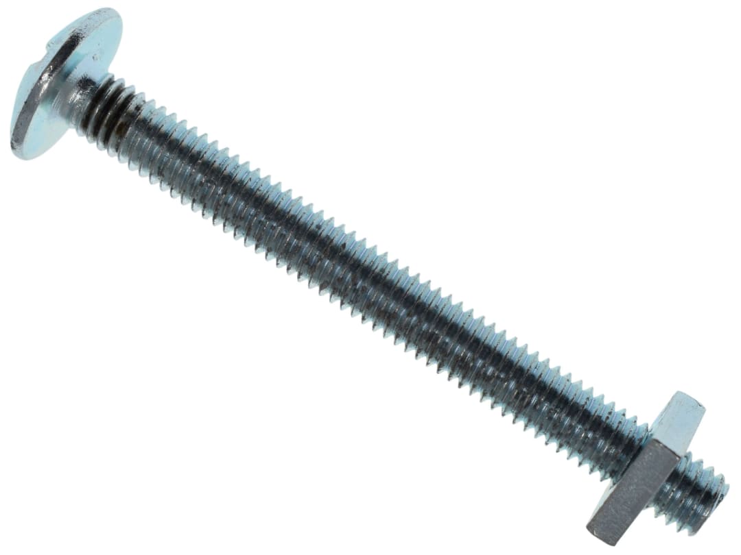 METALMATE® Roofing Bolt & Nut ZP M6 x 60mm (Box 25) MEMRBN0660