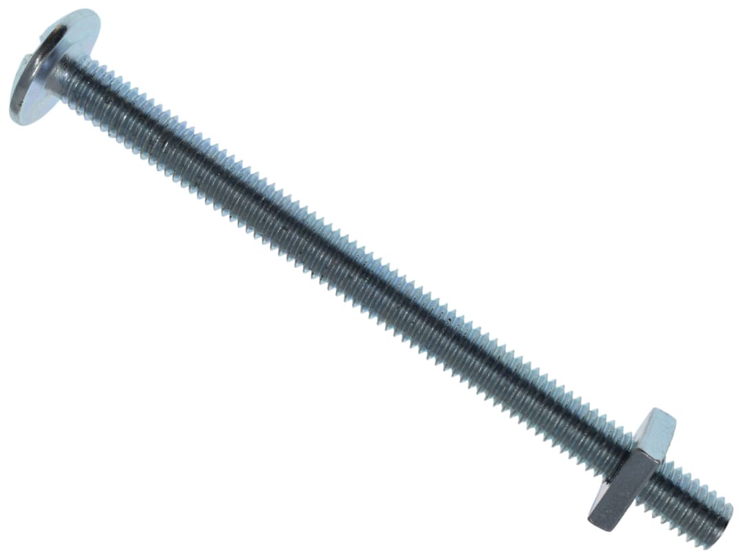 METALMATE® Roofing Bolt & Nut ZP M6 x 80mm (Box 25) MEMRBN0680