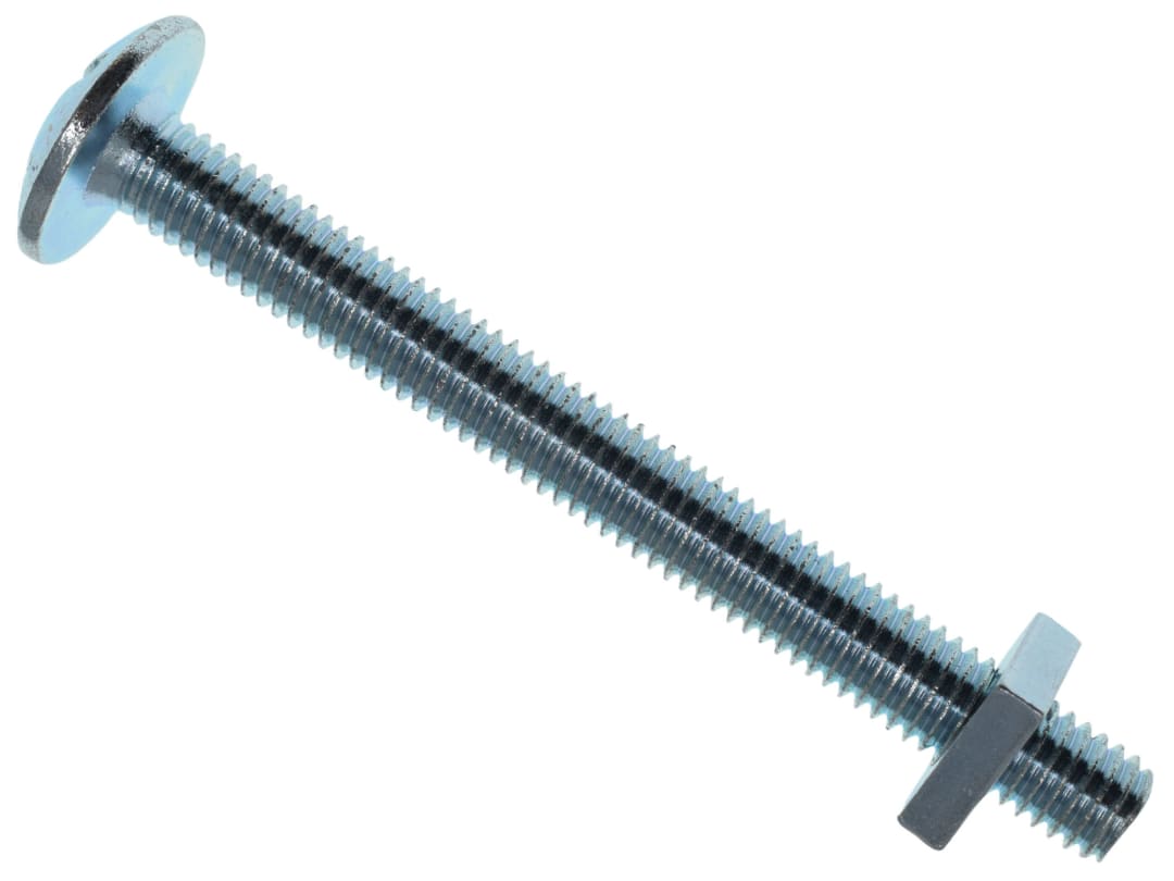 METALMATE® Roofing Bolt & Nut ZP M8 x 100mm (Box 25) MEMRBN08100