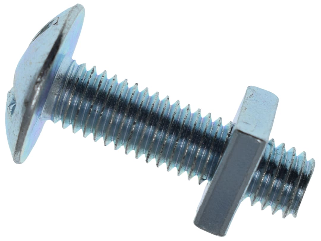 METALMATE® Roofing Bolt & Nut ZP M8 x 30mm (Box 25) MEMRBN0830