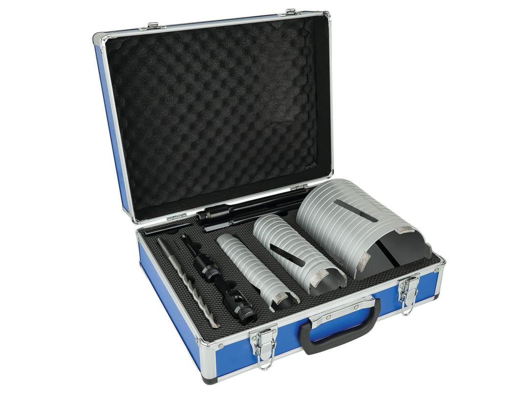 MEXCO Slotted Dry Core Drill X90 Grade Kit, 7 Piece A10DCDKIT37