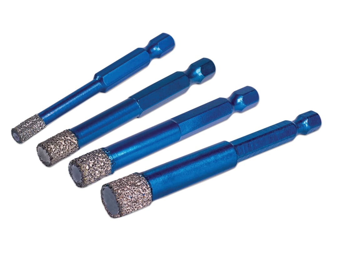 MEXCO XCEL Grade Wax Filled (Hex Fit) Tile Drill Bit Set, 4 Piece A10VBDPACK
