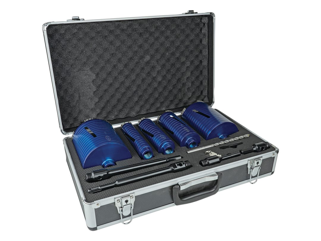 MEXCO Slotted Dry Core Drill XCEL Grade Kit, 11 Piece A11DCDKIT5