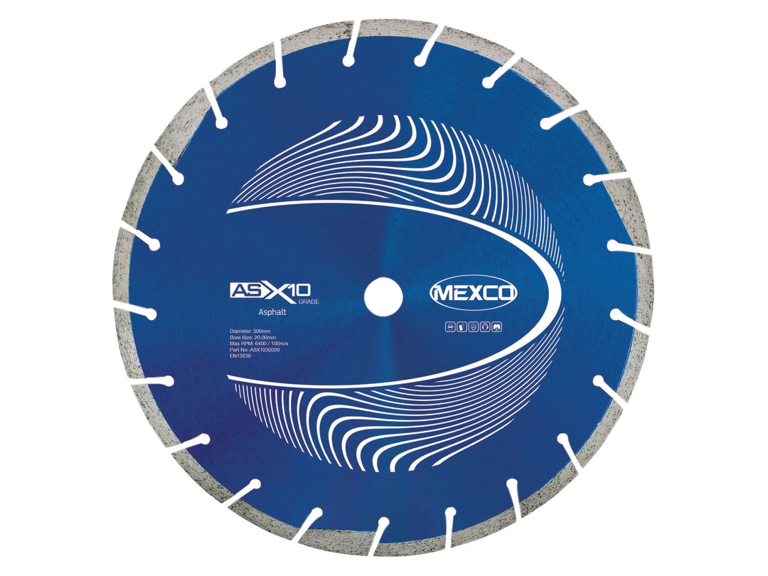 MEXCO Asphalt X10 Grade Diamond Blade 300 x 20mm ASX1030020