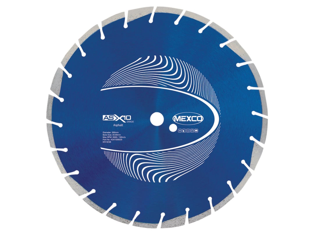 MEXCO Asphalt X10 Grade Diamond Blade 350 x 20mm ASX1035020