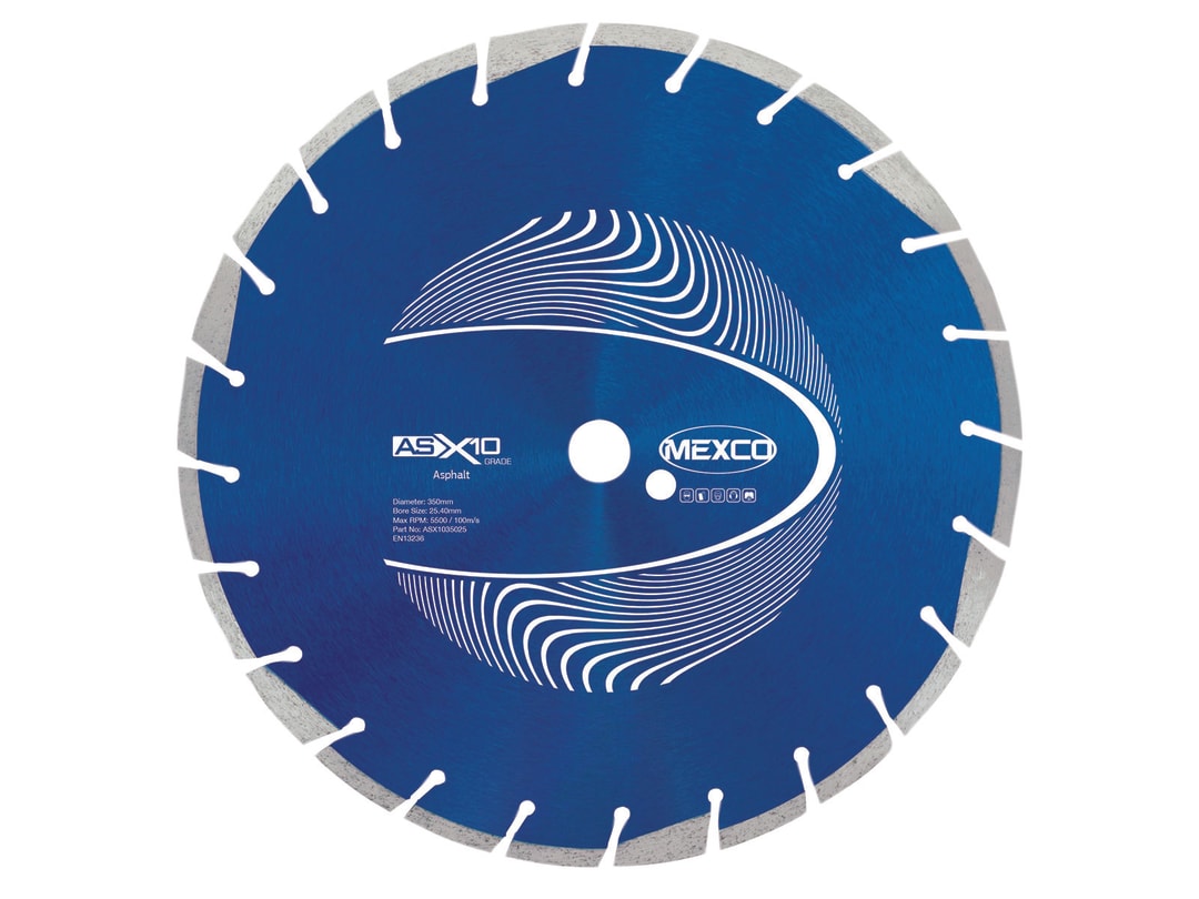MEXCO Asphalt X10 Grade Diamond Blade 350 x 25.4mm ASX1035025