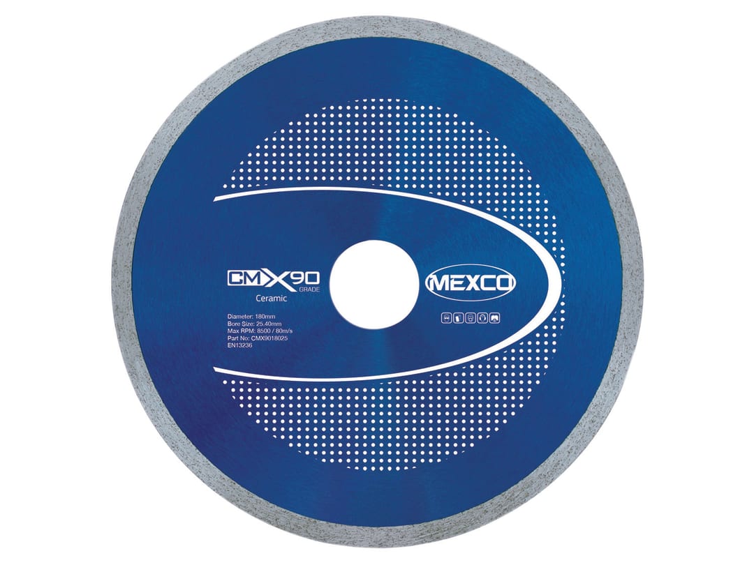 MEXCO X90 Grade Ceramic Materials Diamond Blade 180 x 25.4mm CMX9018025