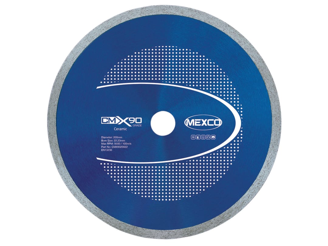 MEXCO X90 Grade Ceramic Materials Diamond Blade 200 x 22.23mm CMX9020022