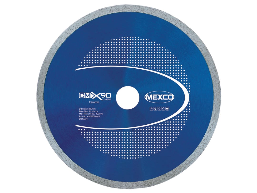 MEXCO X90 Grade Ceramic Materials Diamond Blade 200 x 25.4mm CMX9020025