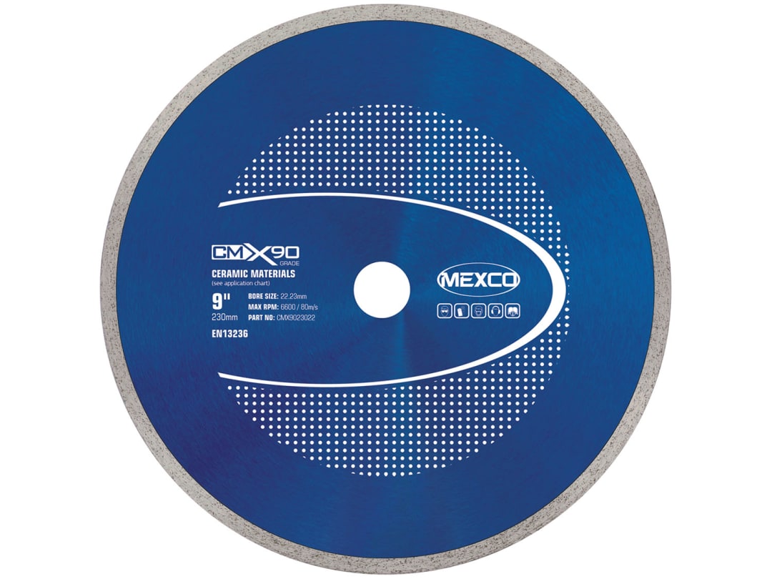 MEXCO X90 Grade Ceramic Materials Diamond Blade 230 x 22mm CMX9023022