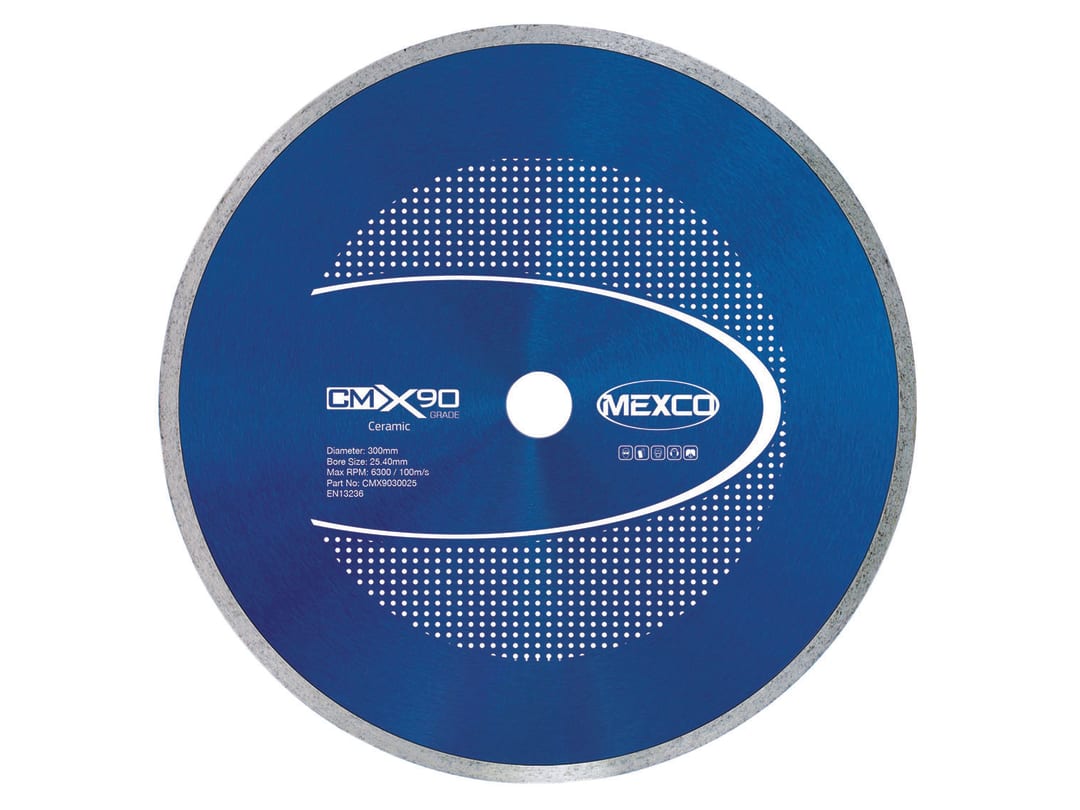 MEXCO X90 Grade Ceramic Materials Diamond Blade 300 x 25.4mm CMX9030025