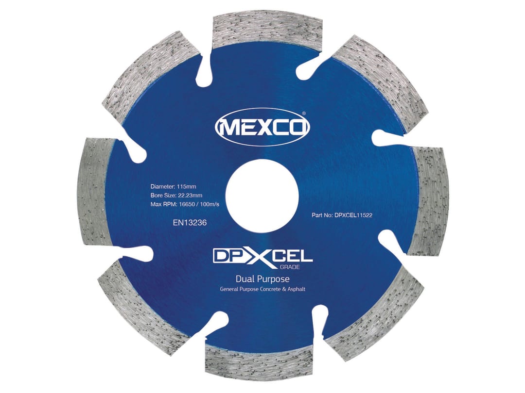 MEXCO XCEL Grade Dual Purpose Diamond Blade 115 x 22mm DPXCEL11522