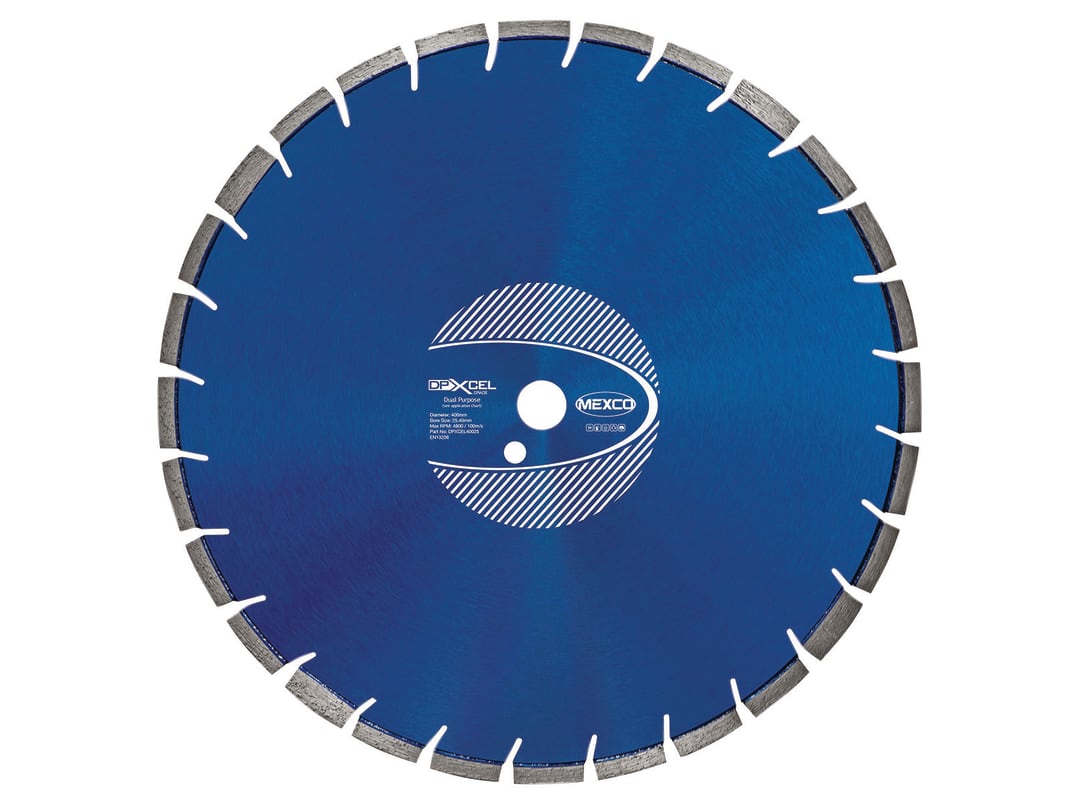 MEXCO XCEL Grade Dual Purpose Diamond Blade 400 x 25.4mm DPXCEL40025