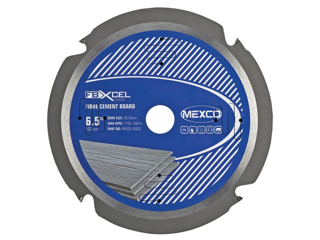 MEXCO Fibre Cement Board PCD Blade 160 x 20mm x 4T FBXCEL16020