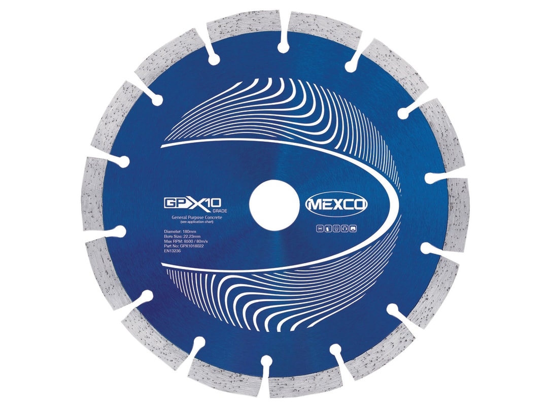 MEXCO GPX10 Concrete Diamond Blade 180 x 22mm GPX1018022
