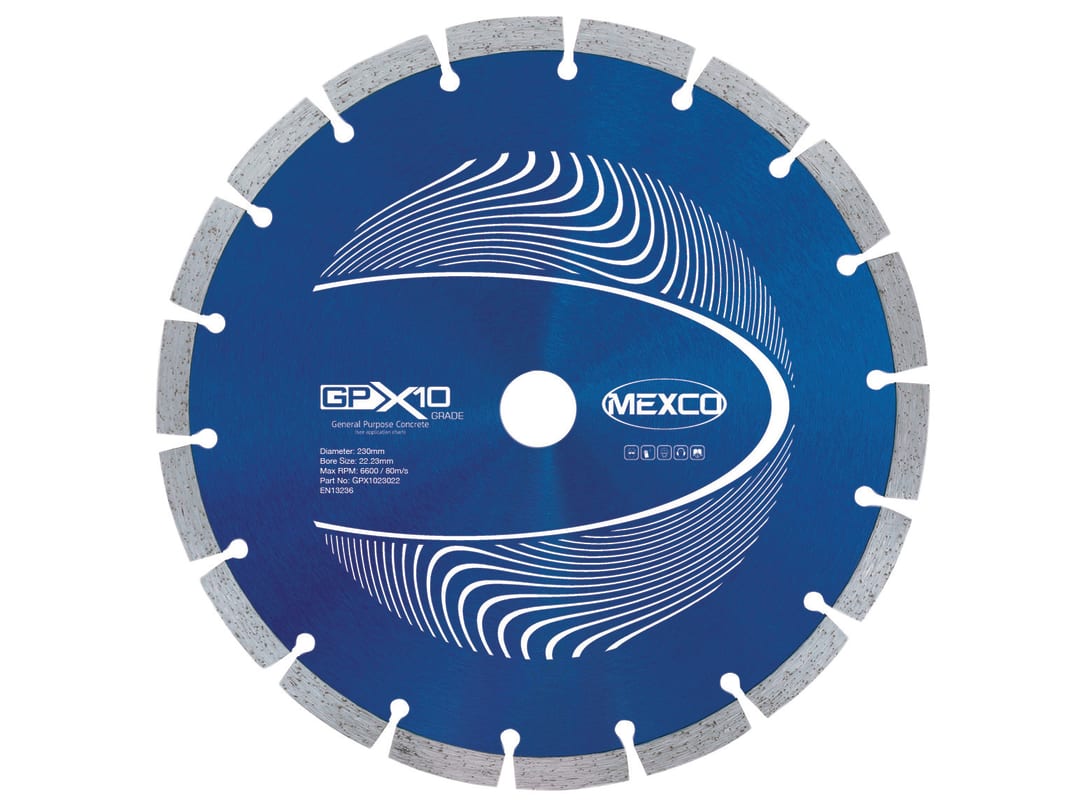 MEXCO GPX10 Concrete Diamond Blade 230 x 22mm GPX1023022
