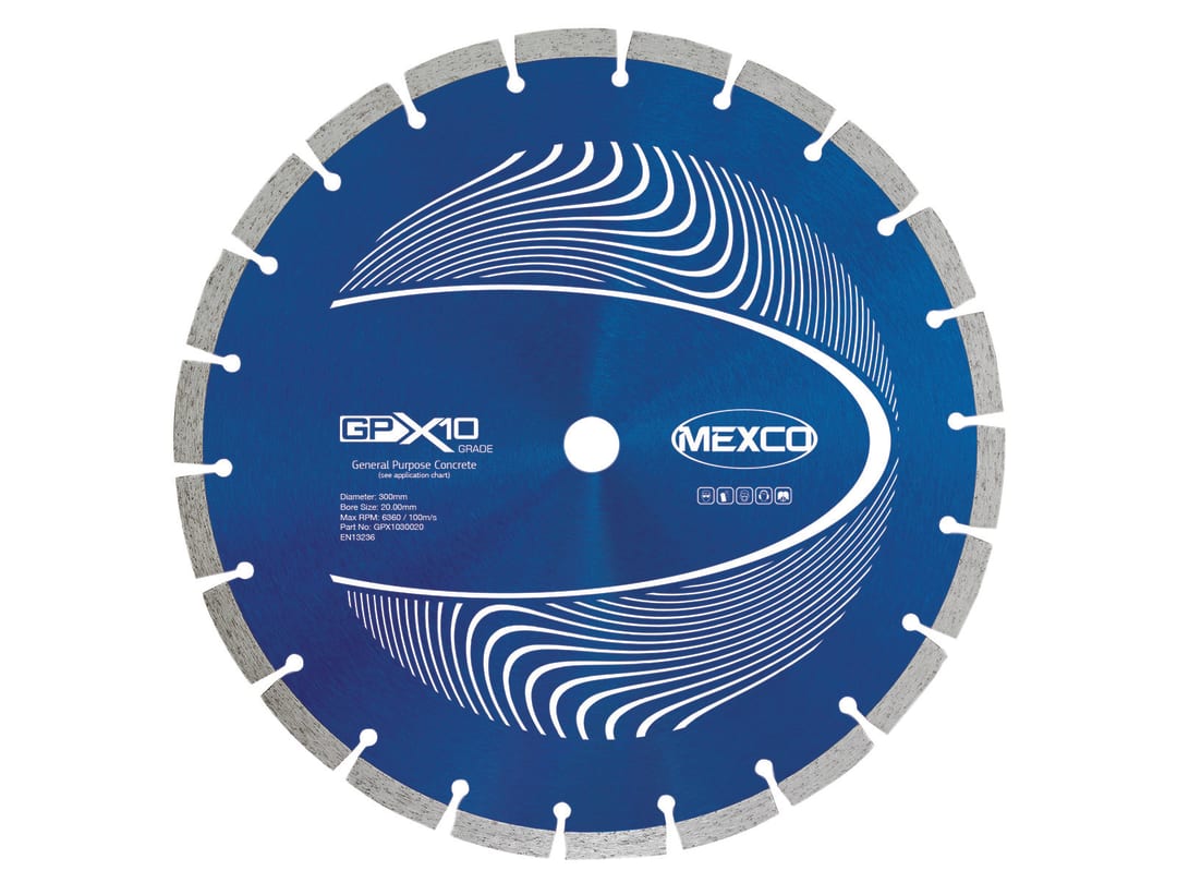 MEXCO GPX10 Concrete Diamond Blade 300 x 20mm GPX1030020